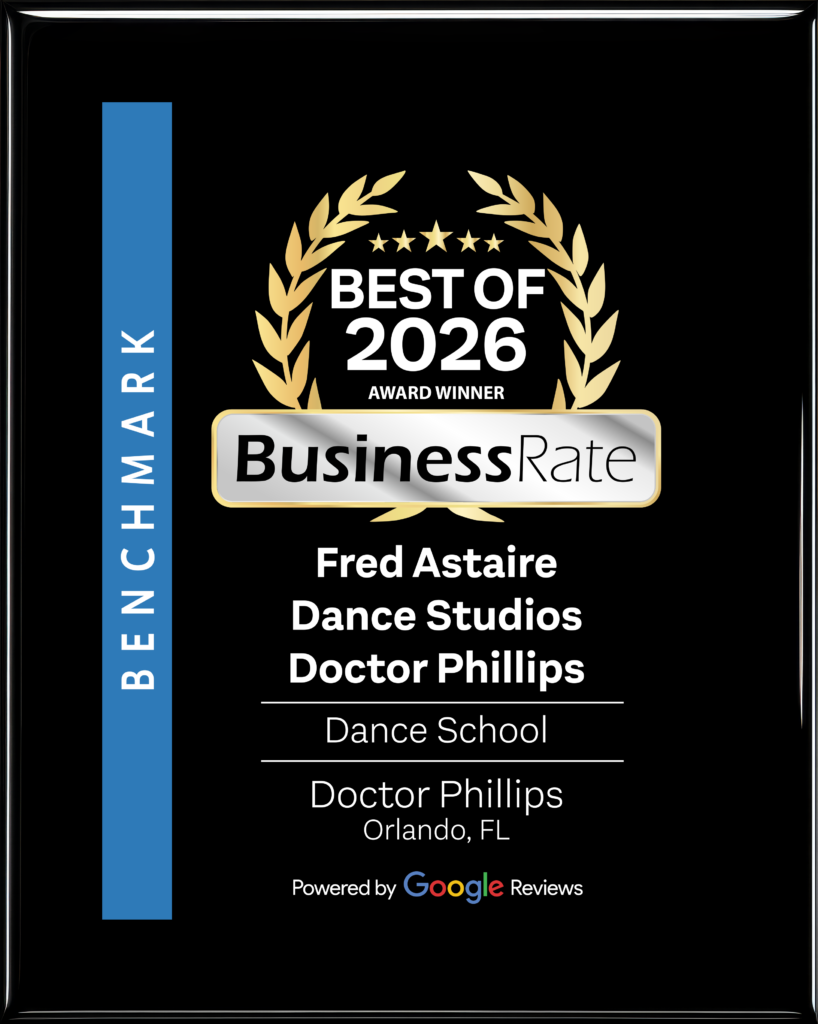 BusinessRate Best of 2026 award plaque for Fred Astaire Dance Studios Doctor Phillips