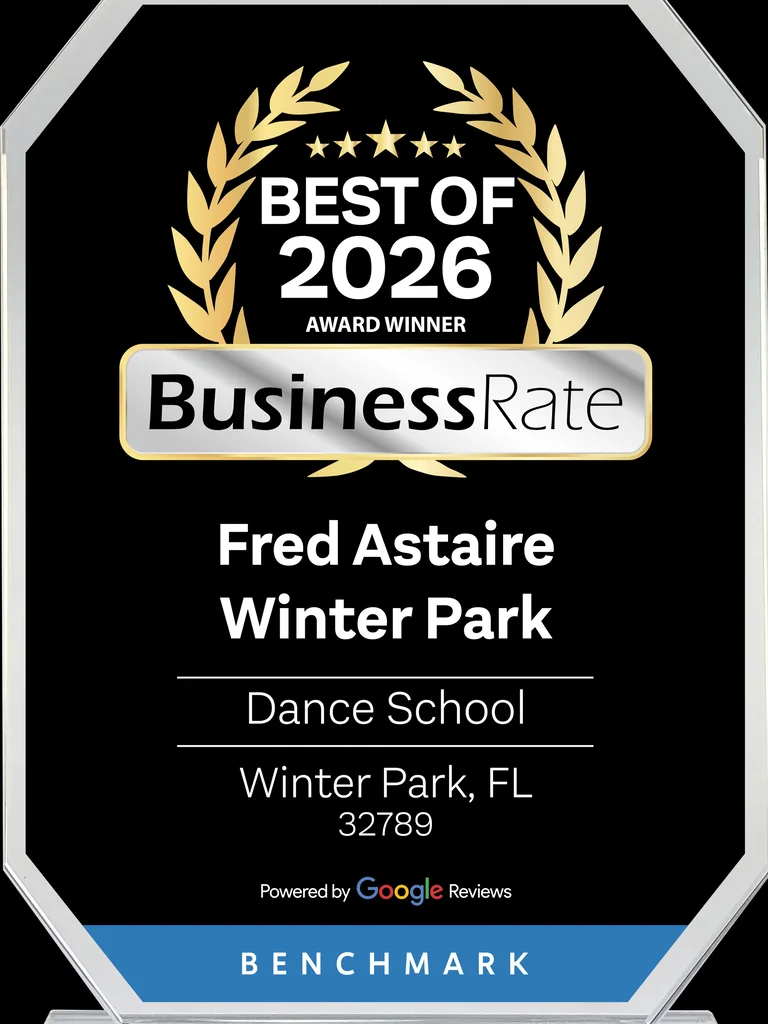 BusinessRate Best of 2026 award plaque for Fred Astaire Dance Studios Winter Park